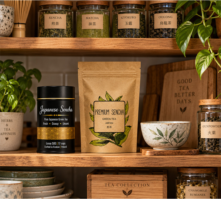 Sencha Premium Leo Tea – japońska zielona herbata w opakowaniu doypack 100g